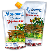 Packaging options added for our new Faynyy Ukrainsky (60%) mayonnaise 